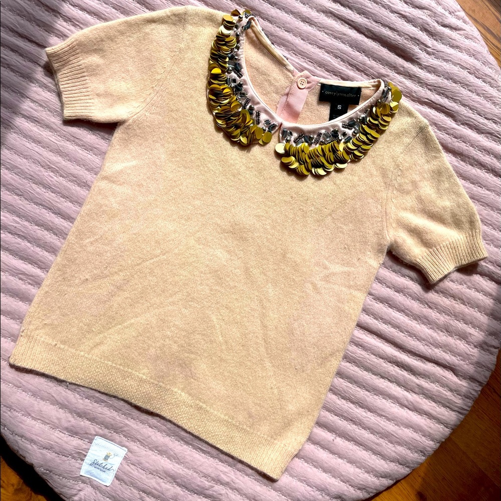 Corey Lynn Calter sweater with decorative collar